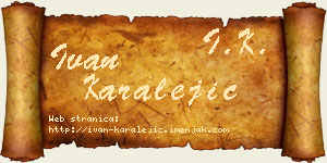 Ivan Karalejić vizit kartica